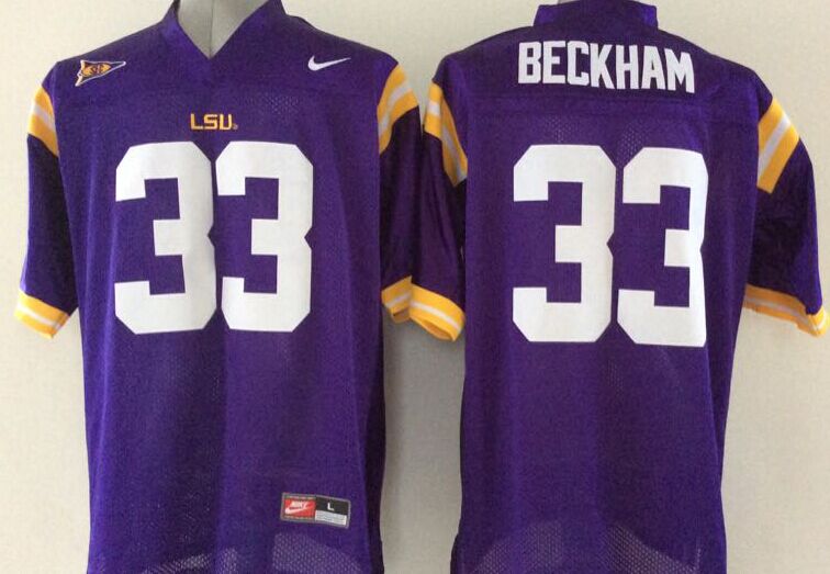 Men's LSU Tigers Odell Beckham #33 Purple Jersey
